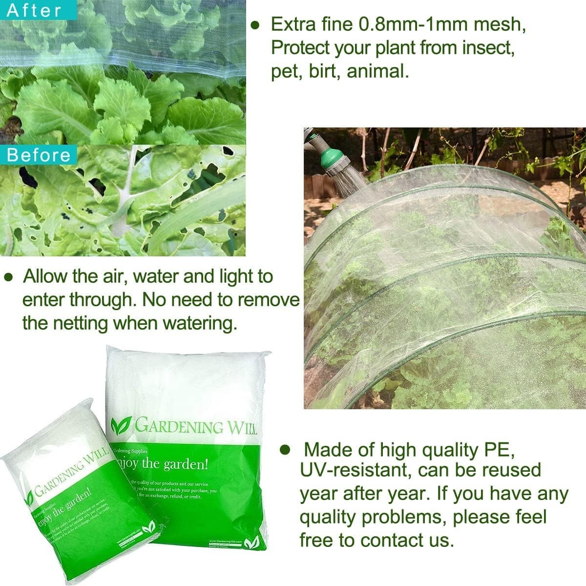 Durable 8Ft x 20Ft Insect Screens: Perfect for Trees and Vegetables Garden Cover
