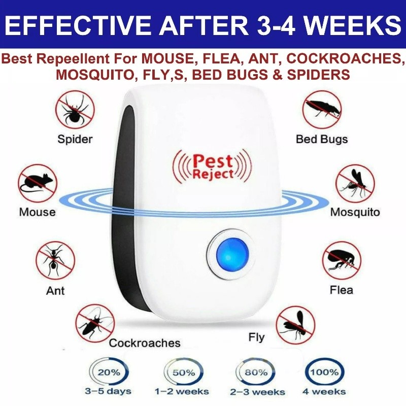 6~10x Ultrasonic Pest Reject Home Control Electronic Repellent Rat Mice Repeller