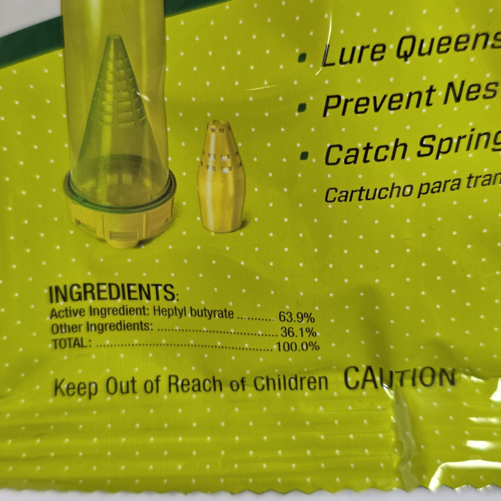 Lot of 2 Rescue Yellowjacket Attractant Trap Cartridge 10 Week Supply Refills