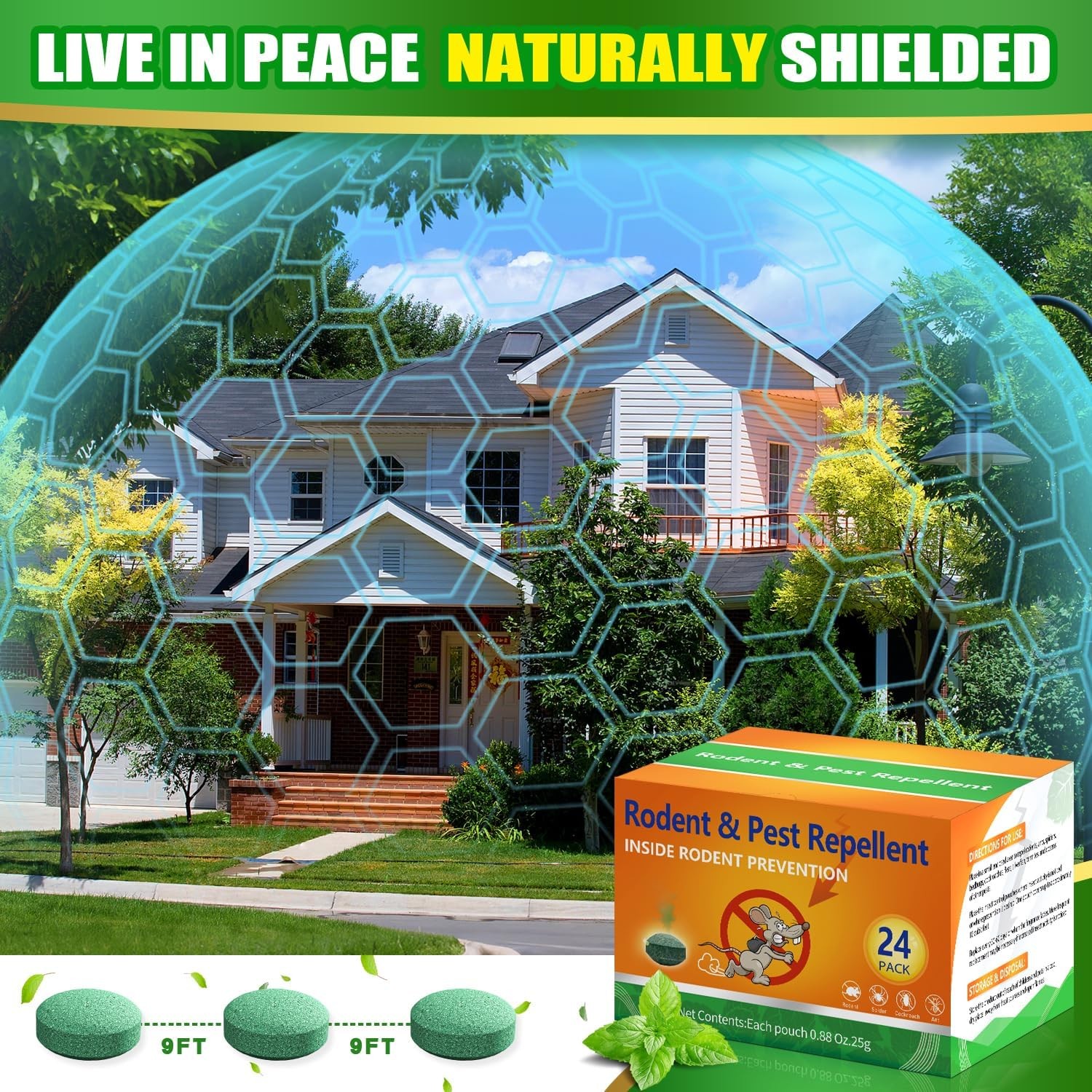 Natural Rodent Repellent Peppermint Sachets 24 Pack Mouse Mice Pest – US