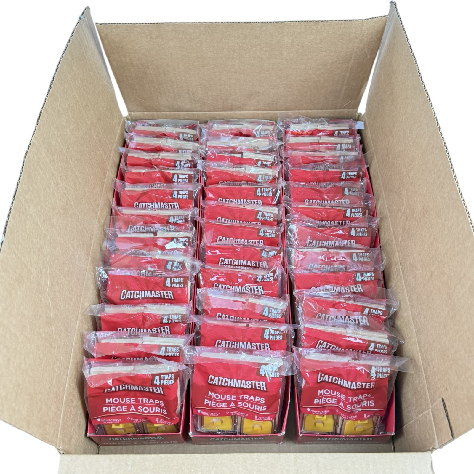 144-Count Catchmaster Mouse Traps Disposable Traditional Kiln-Dried Wood