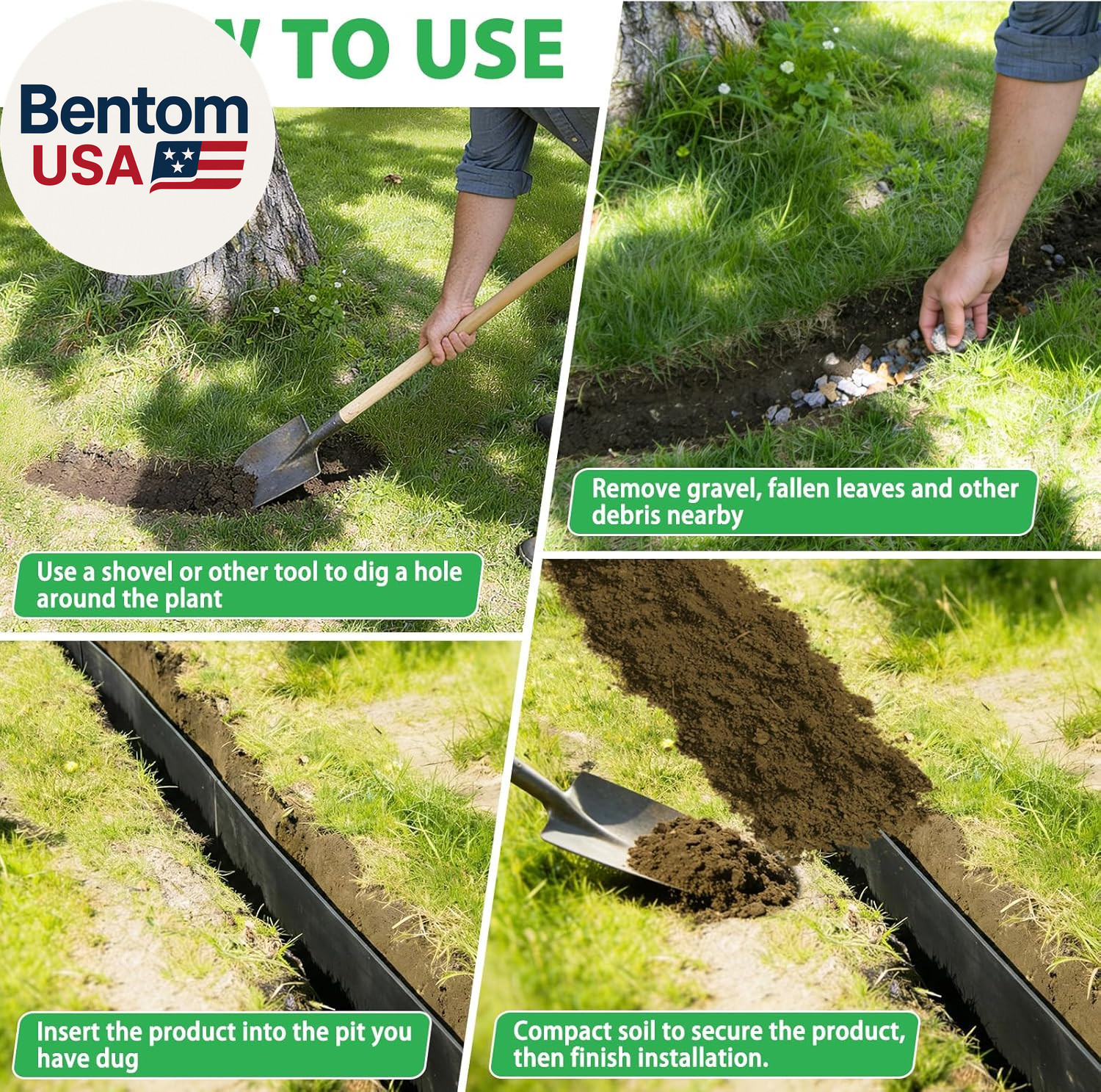 20Ft X 24In X 60Mil Tree Root Barrier, Heavy-Duty Bamboo Root Barrier Weed Block