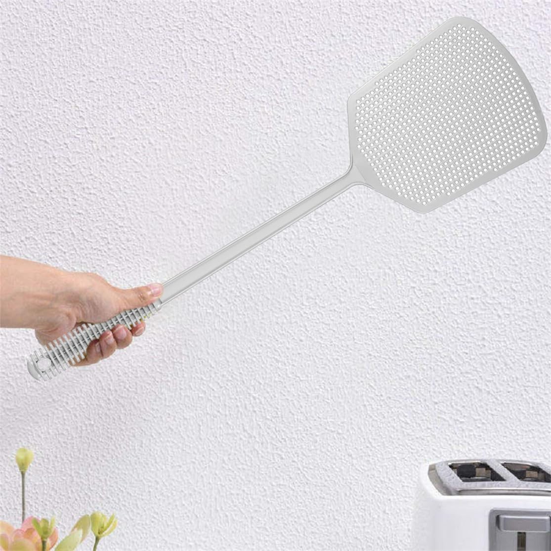 3 Pack Plastic Fly Swatter Long Handle Manual Flyswatter Indoor Outdoor