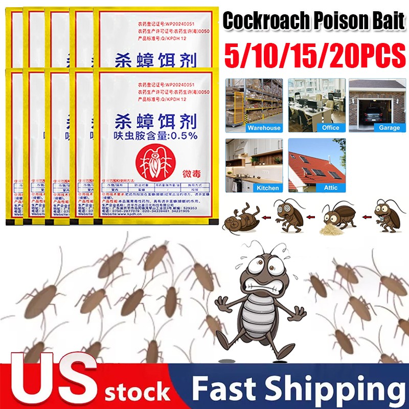 15X Cockroaches Killer Medicine Cockroach Trap For Kitchen Household