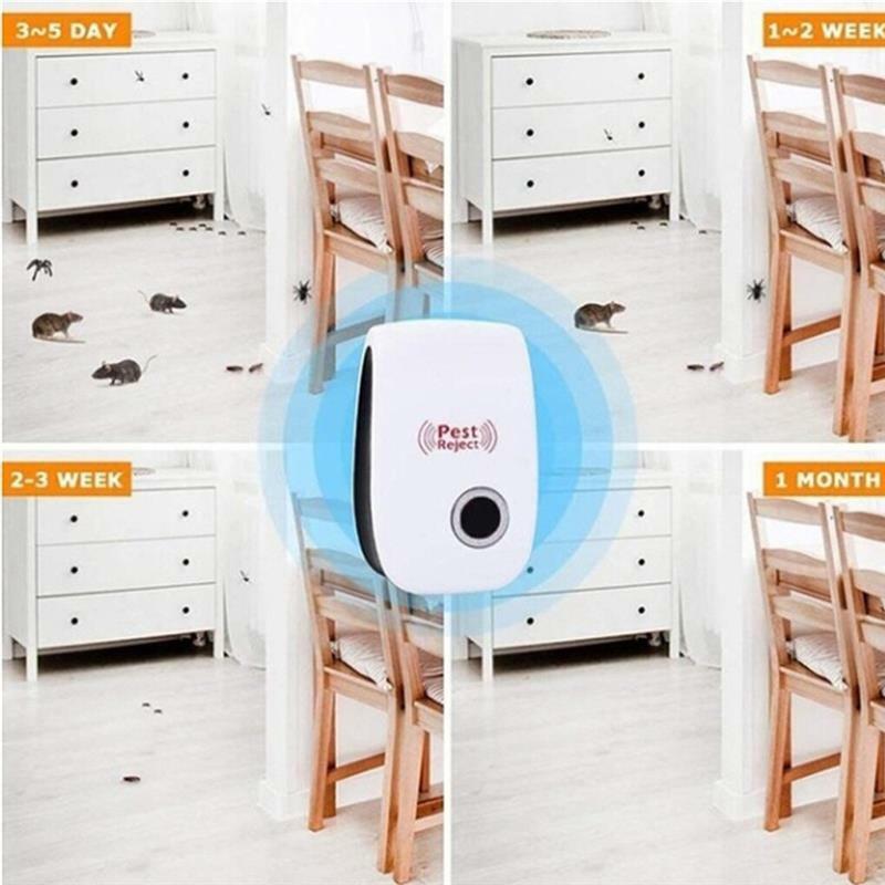 Pest Reject Pro Ultrasonic Repeller Home Bed Bug Mites Spider Defender Roaches