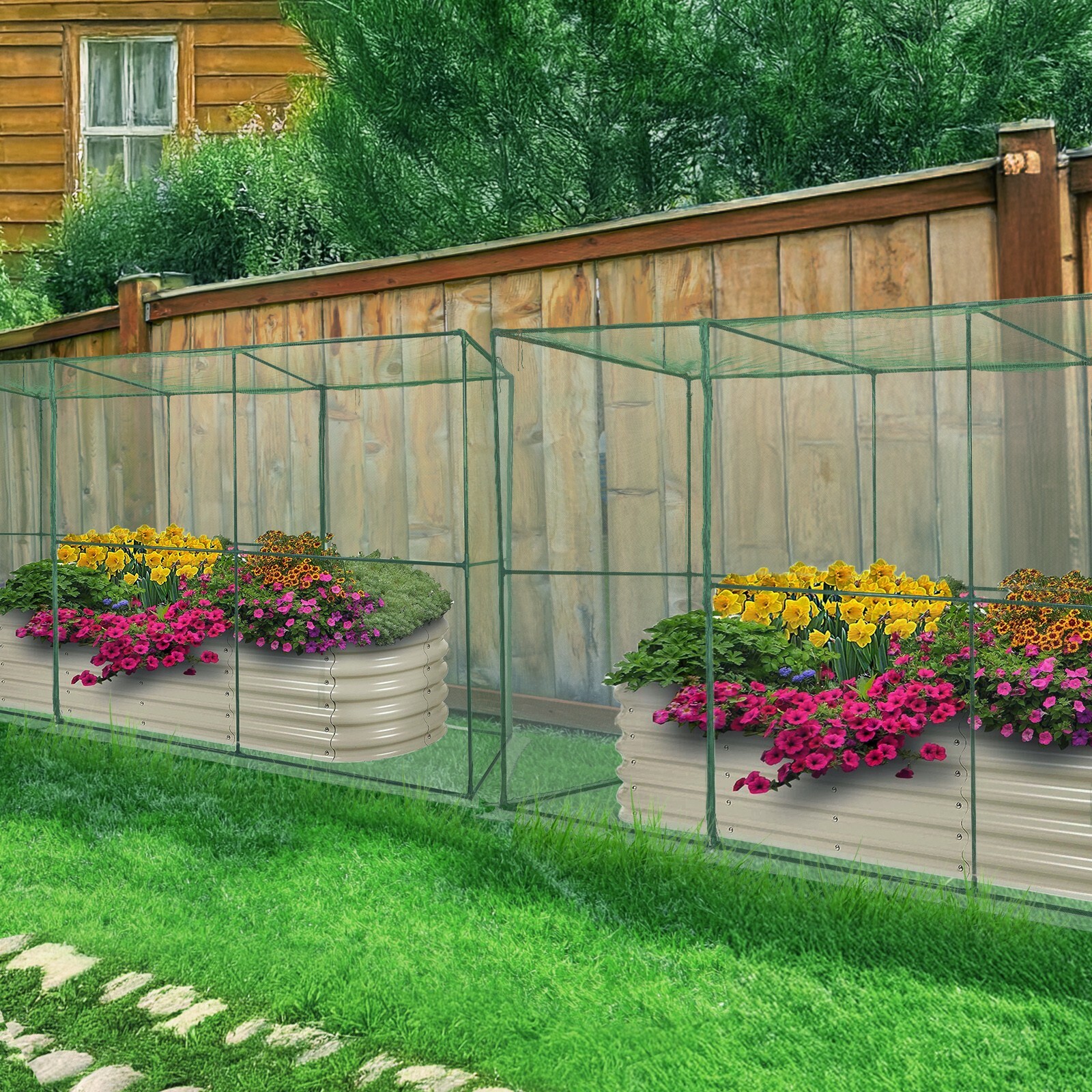 Aoodor 12x4x6ft. Walk-in Crop Cage Plant Protection Tent For Insects Squirrel