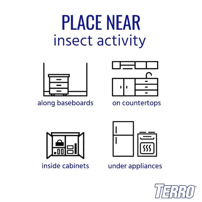 TERRO Ant and Roach 1.72 -fl oz Ready to use Roach bait station 4 -Pack