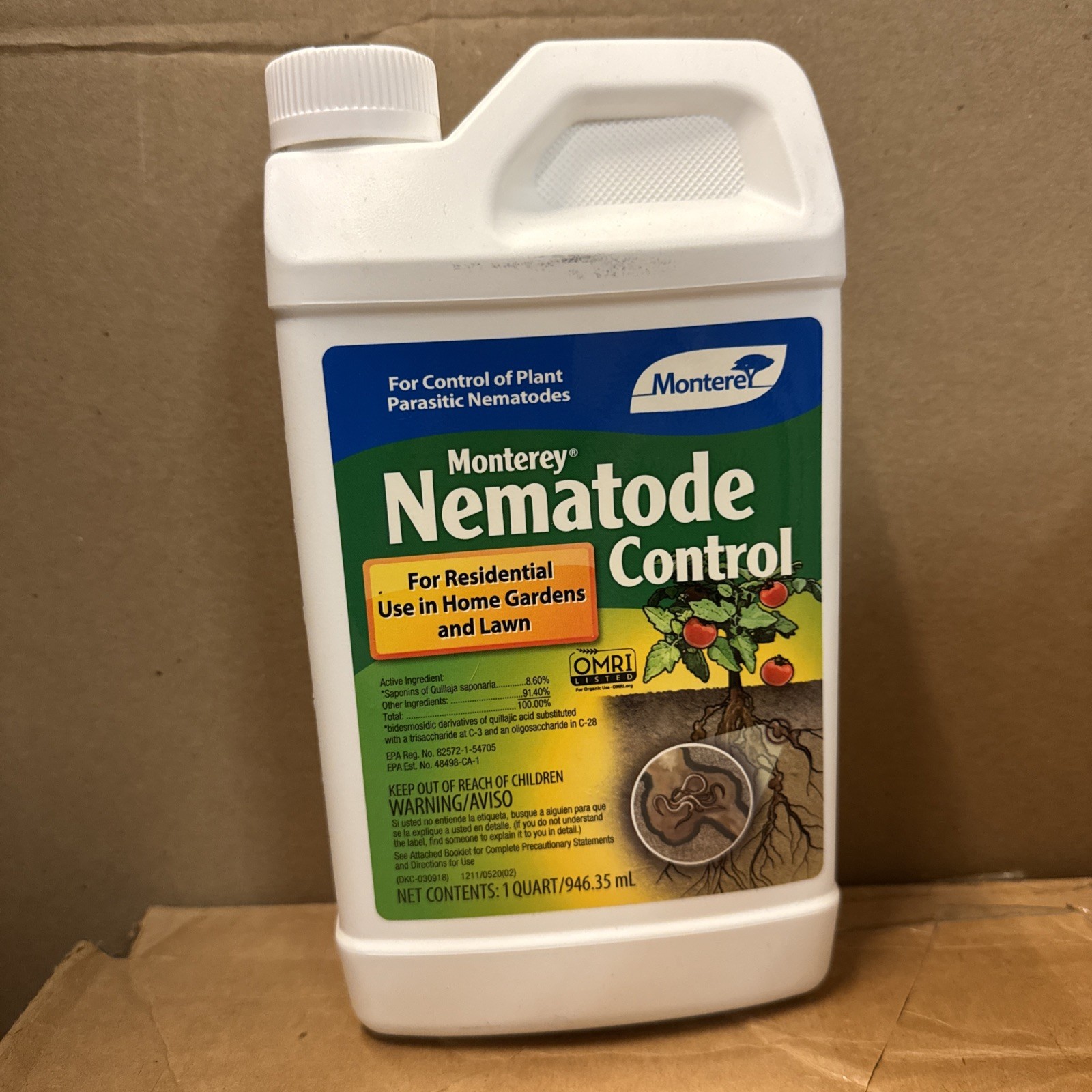 NEW Monterey Nematode Control Liquid Concentrate, 1 qt FREE SHIPPING