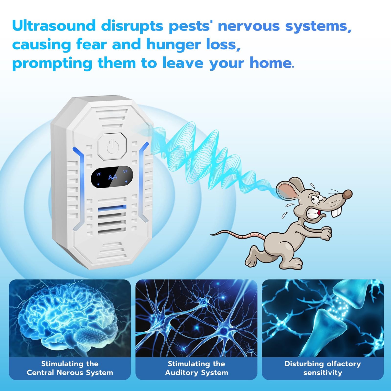 2026 Upgrade Ultrasonic Pest Repeller, 4 Pack Plug-in Electronic Mouse Deterrent