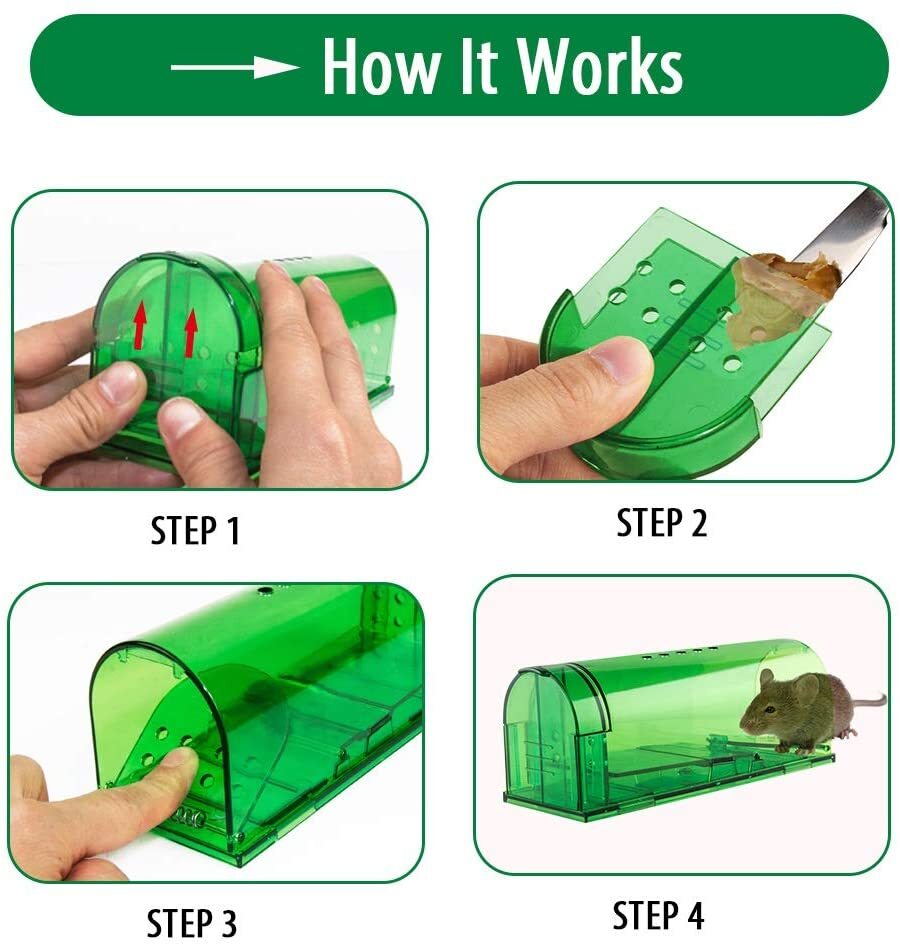 Humane Mouse Traps – 2 Pack – Live Catch and Release – #1 Best Selling Mousetrap