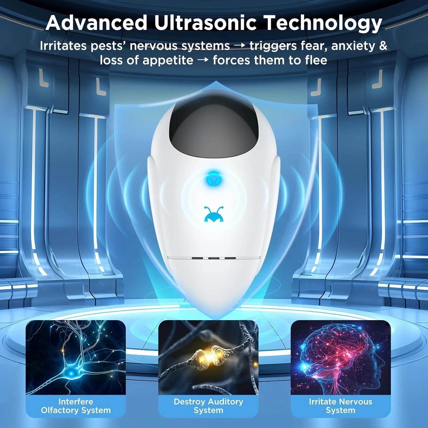 2026 Upgraded Ultrasonic Pest Repeller Indoor Insect Repeller Pestlab, Pest Cont