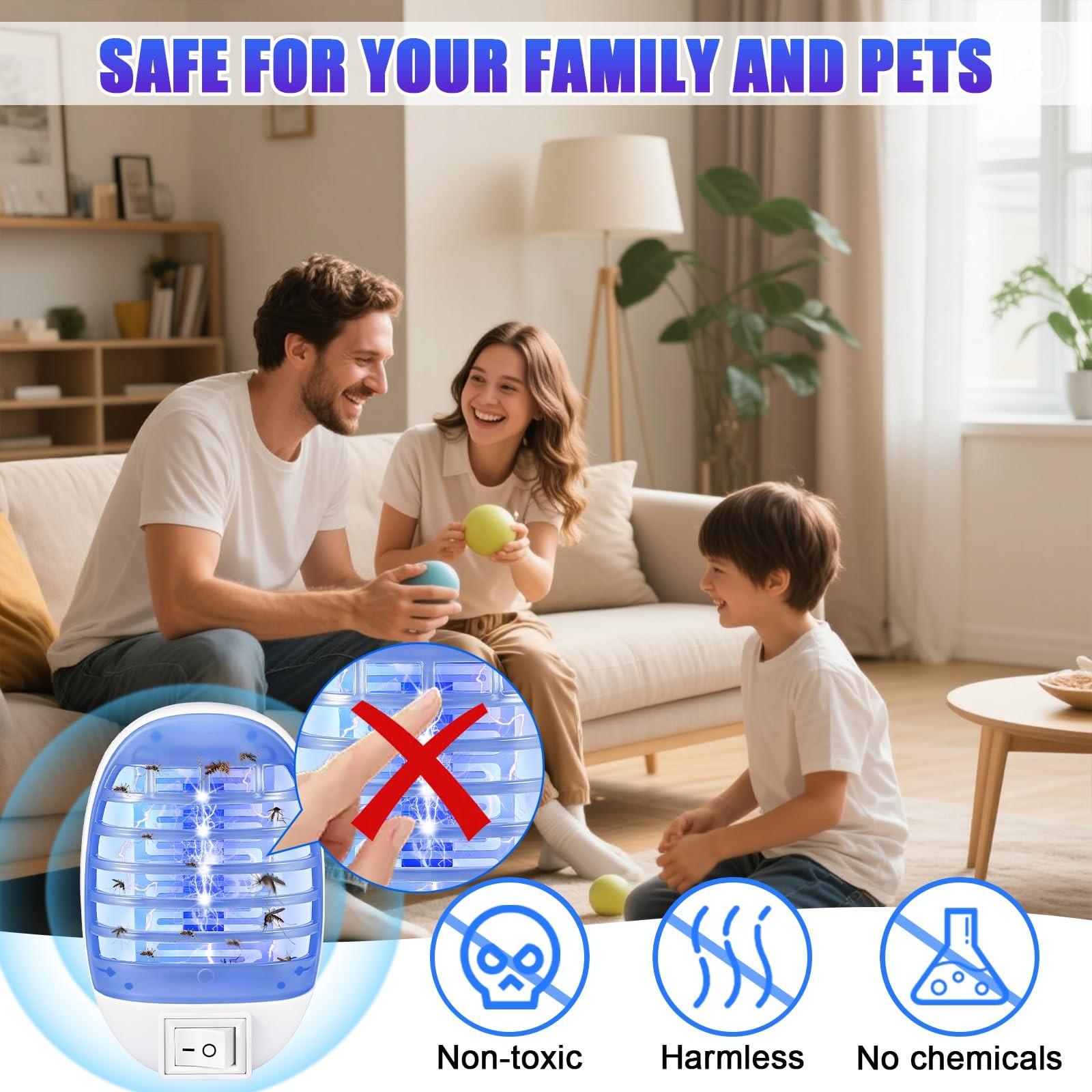 6 Pack Bug Zapper Indoor Plug in – Powerful Electric Insect Trap for Flying B…