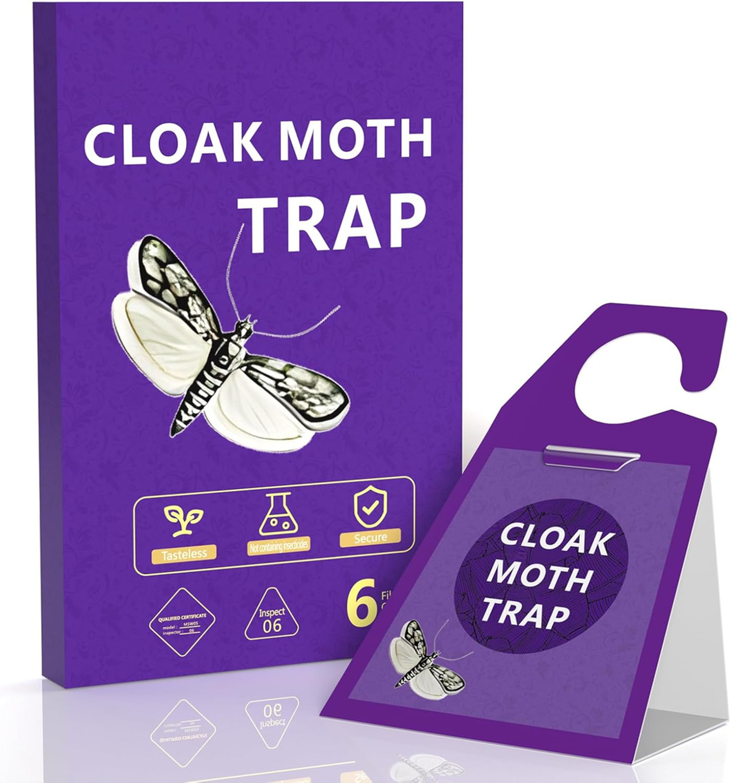 Clothes Moth Traps 6 Pack Extra Strength Sticky Glue Pheromone No Toxic Odorless