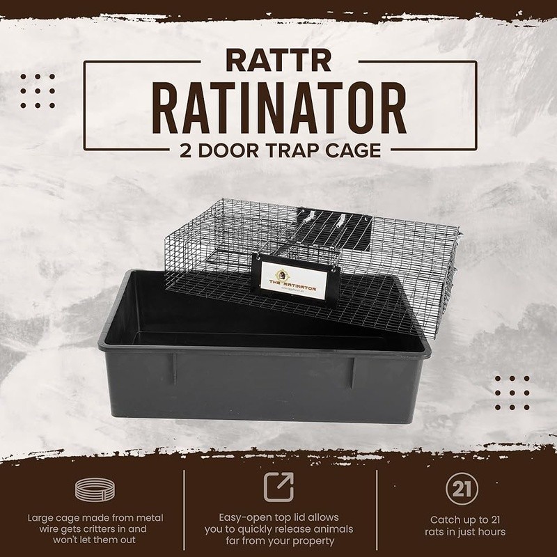 Humane Trapping Cage Small Mammals Easy Catch & Release System Non Electric New