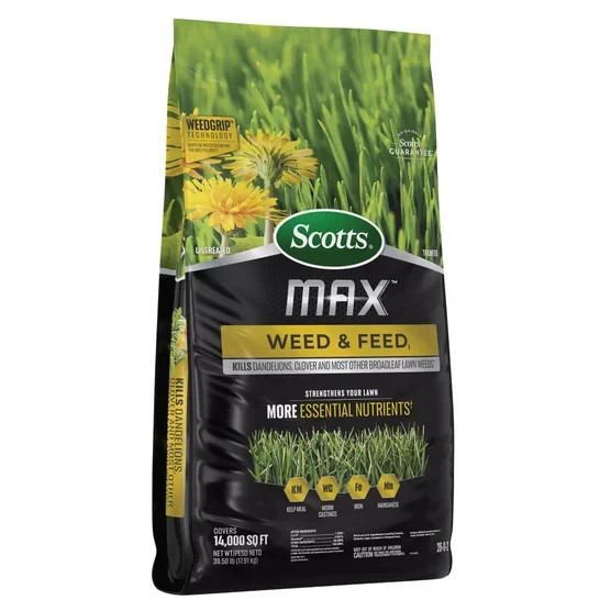 Scotts MAX Weed & Feed 14,000 Sq Ft 39.50 lbs Kills Dandelions + Fertilizer
