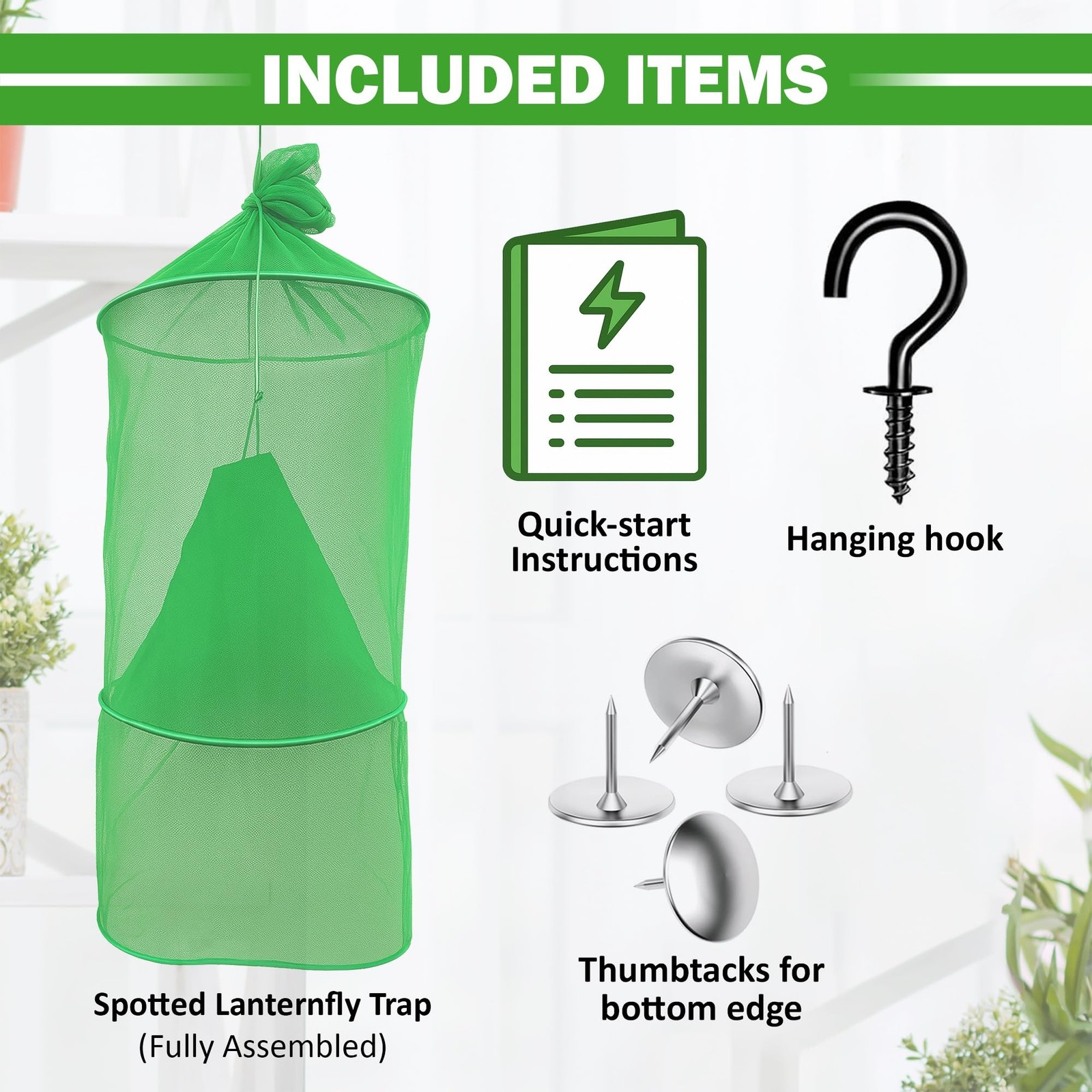 Spotted Lanternfly Mesh House Trap SLF Lantern Fly & Nymph Catcher 1 Pack