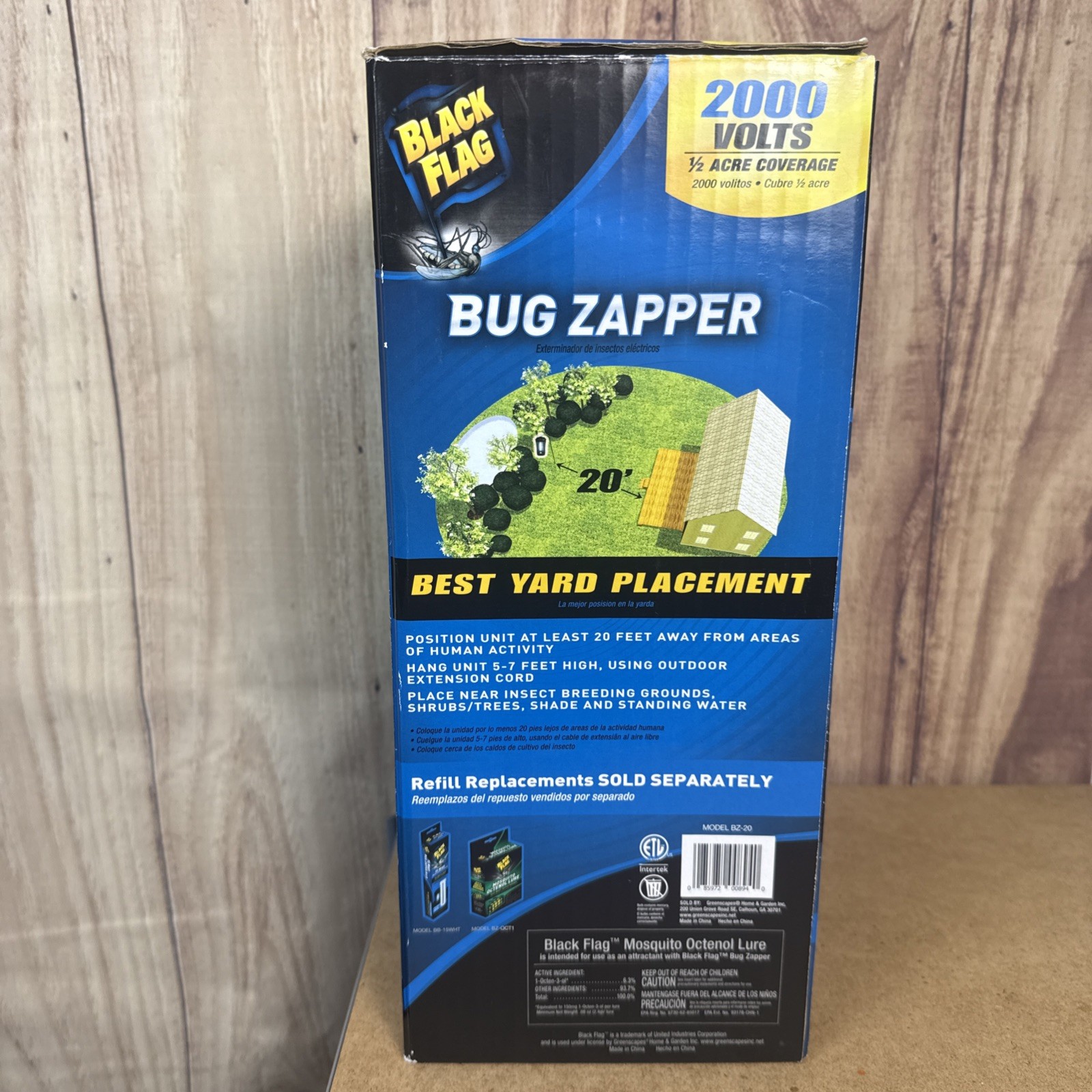 Black Flag 1/2-Acre 2000V Bug Zapper Model BZ-20 New In Box
