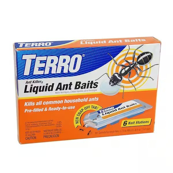 TERRO Indoor Liquid Ant Killer Bait Ready to Use 6 Stations Attracts & Kill Ants