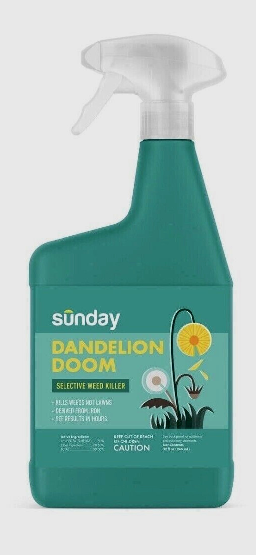 Sunday Dandelion Doom – Sunday Spot Weed Killer 32 Fl. Oz. Bottle