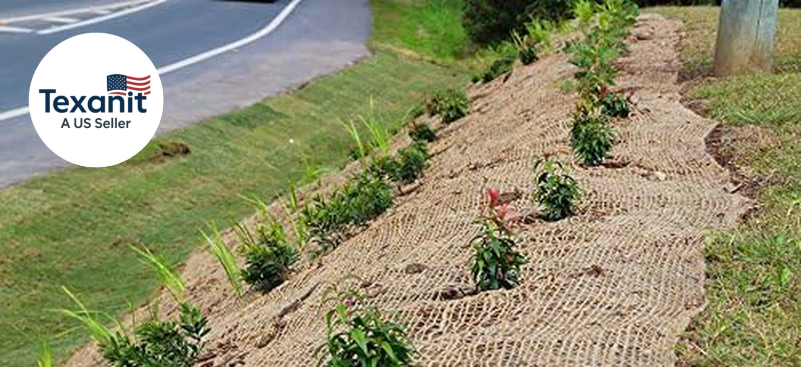 Jute Erosion Control, Soil Saver Mesh Blanket – 48″ Wide X 20 Yards (60 Feet Lon