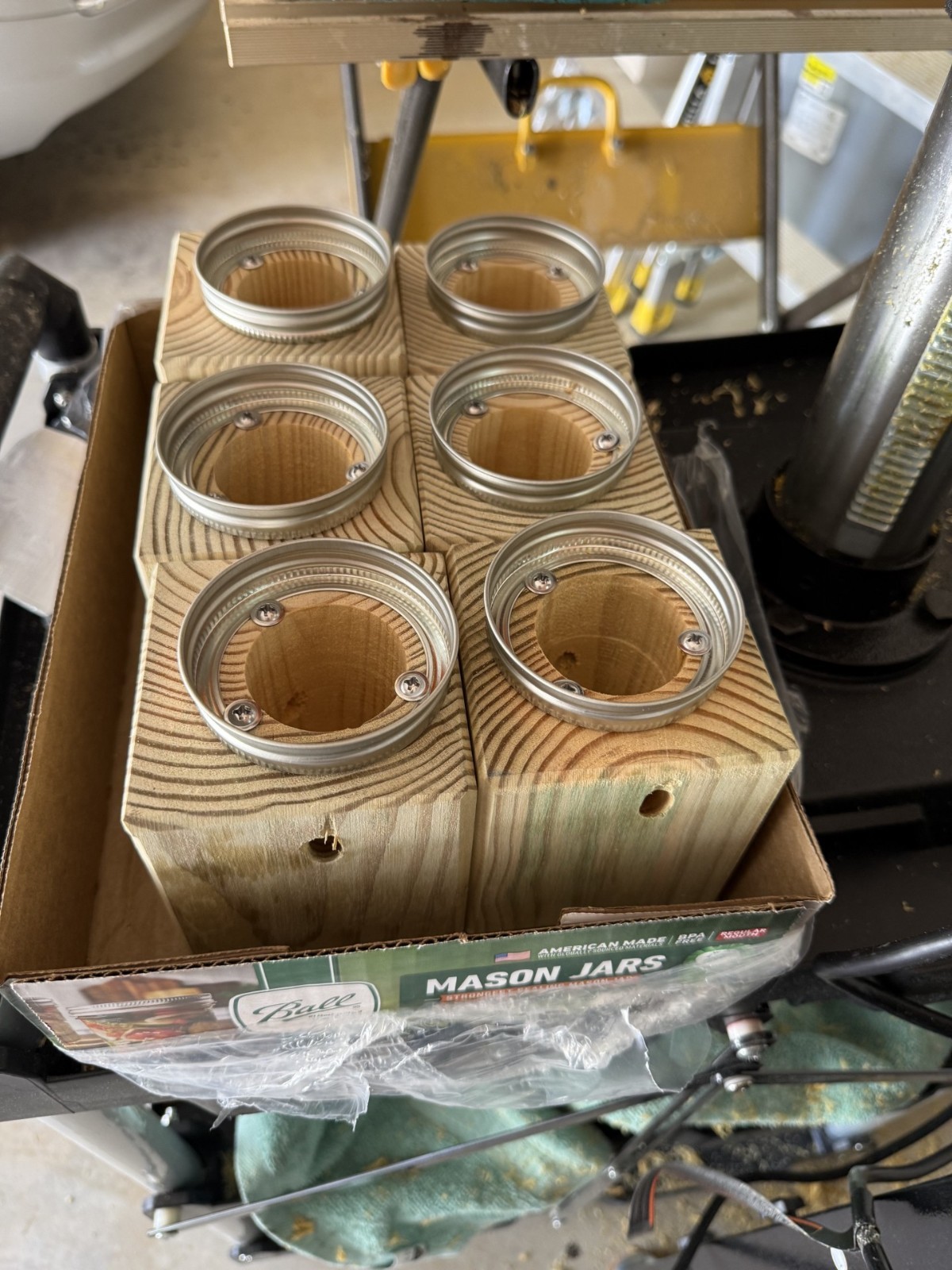 Handmade Soft Pine Carpenter Bee Trap w/ Jar & Hook – Works Great!