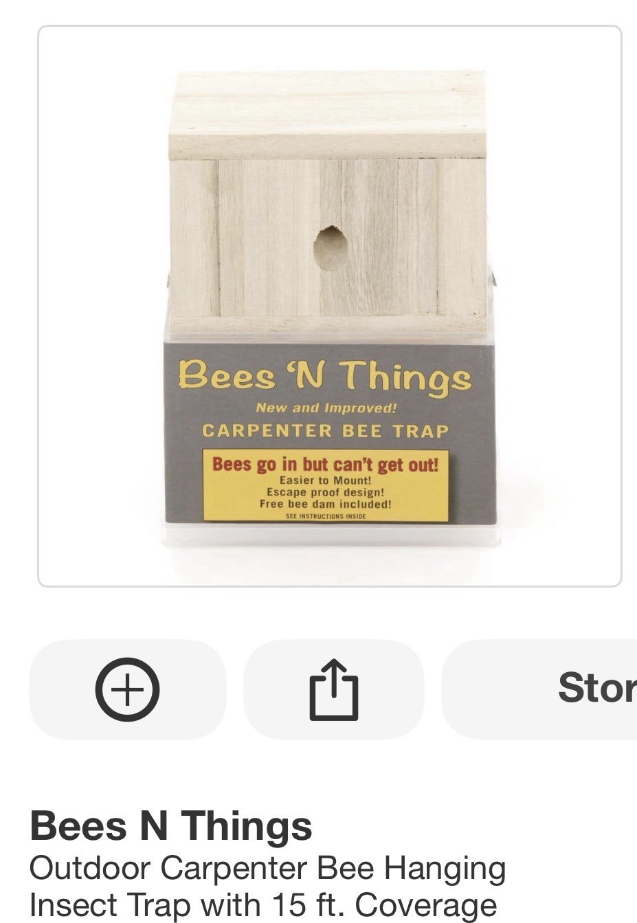 Lot of 6 x Bees N Things Outdoor Carpenter Bee Hanging Trap with 15 ft. Coverage
