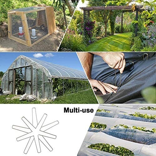 100 pcs rust proof galvanized 6in Landscape Sod Staples,Weed Barrier Fabric Pins