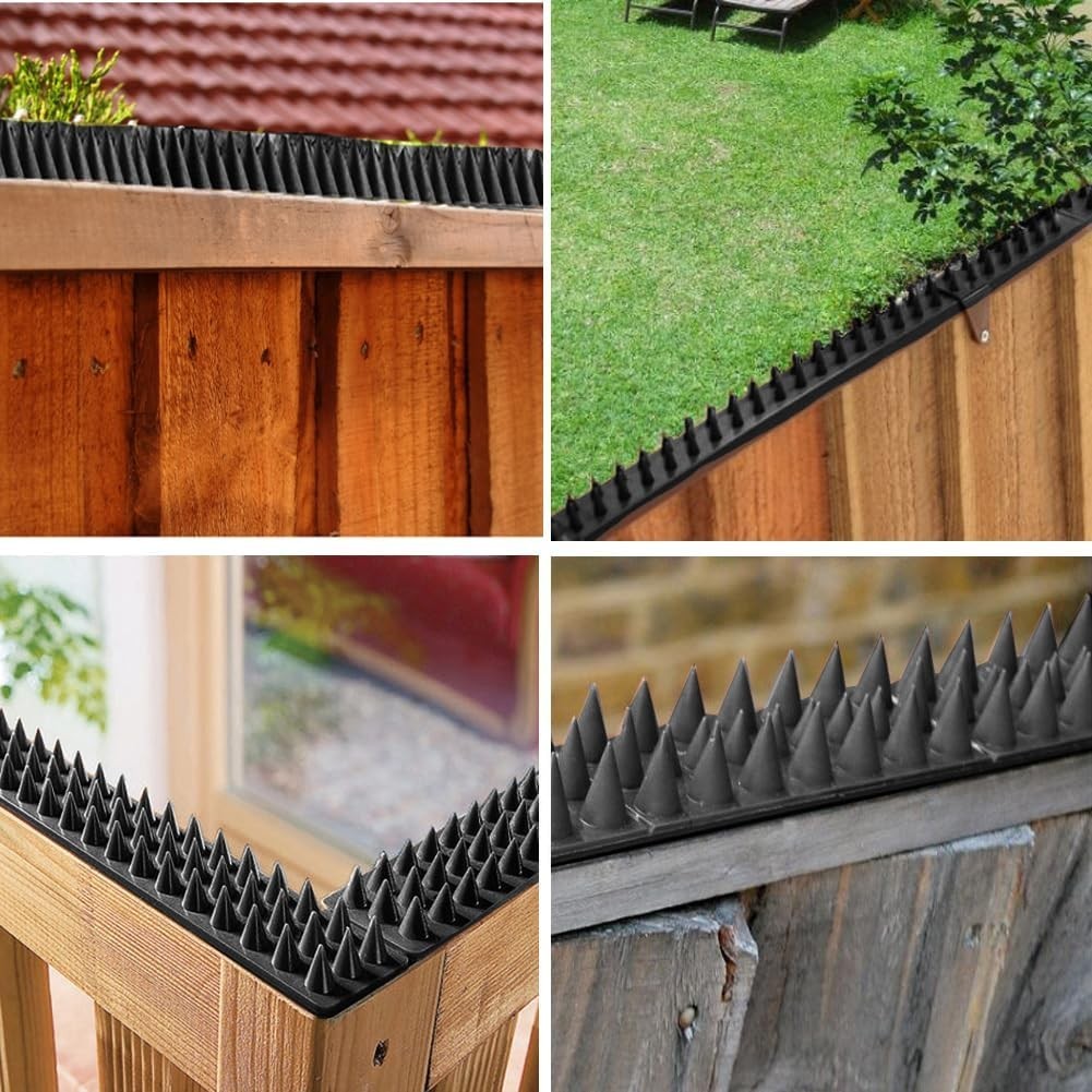 20Pcs Bird Spikes Pigeon Deterrent Guard for Squirrel Cat Raccon Fence Kit,22 FT