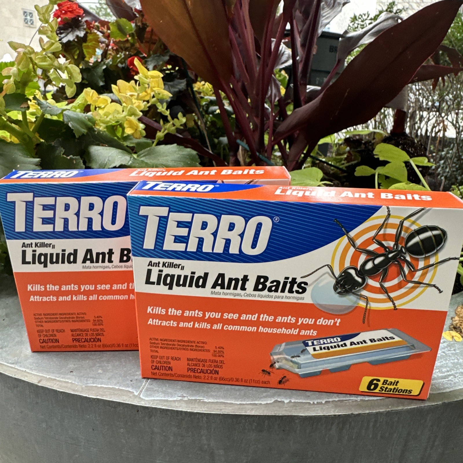 Lot TERRO Liquid ANT Killer Bait Kills Ants Set of 2 Packs NEW Sealed