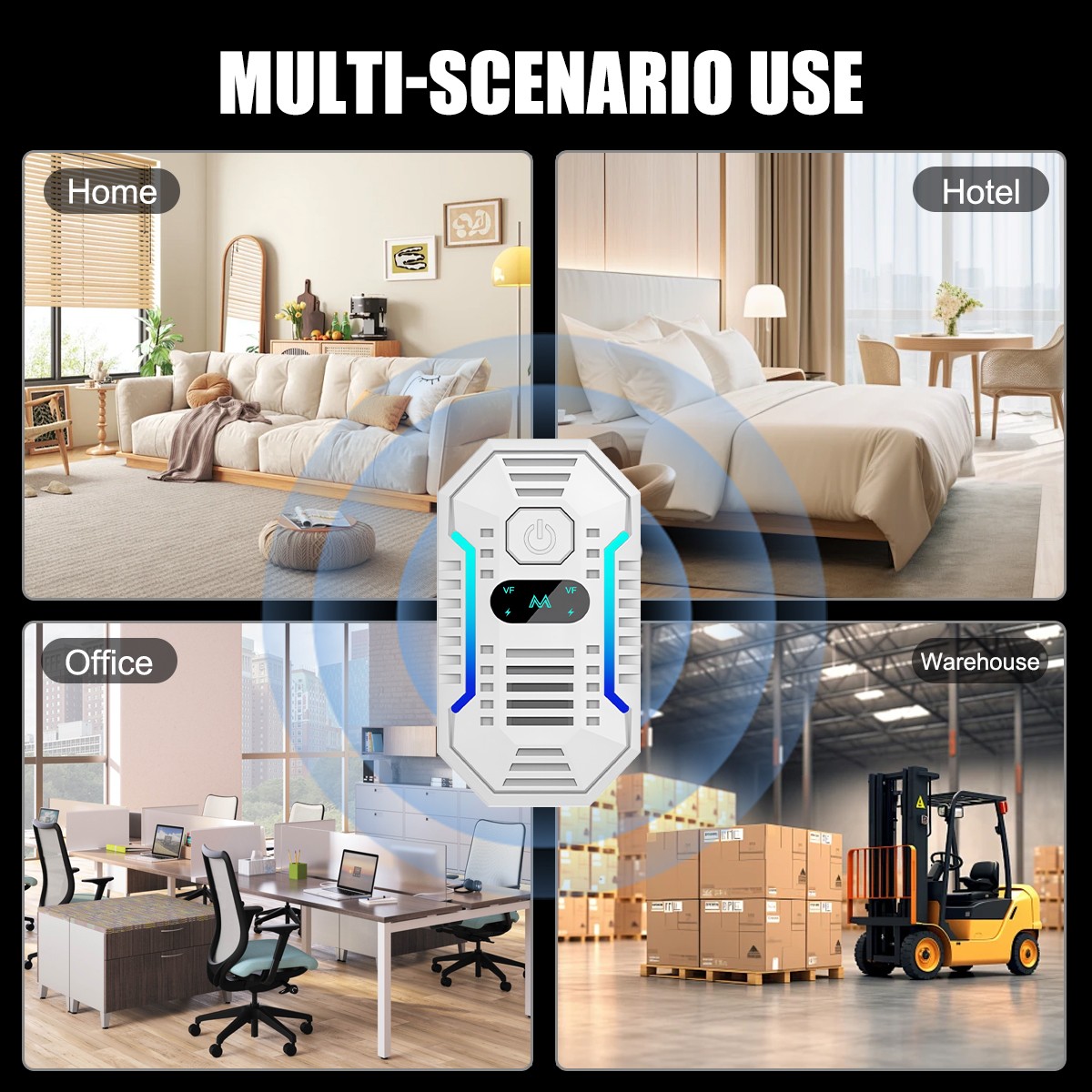 6X Ultrasonic Pest Control Repeller UK Plug-in Reject Rat Mouse Mice Spider US