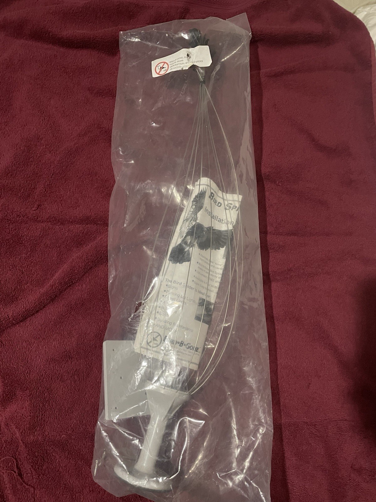 Bird-B-Gone Spider Spinning Bird Deterrent BS400 4 Feet