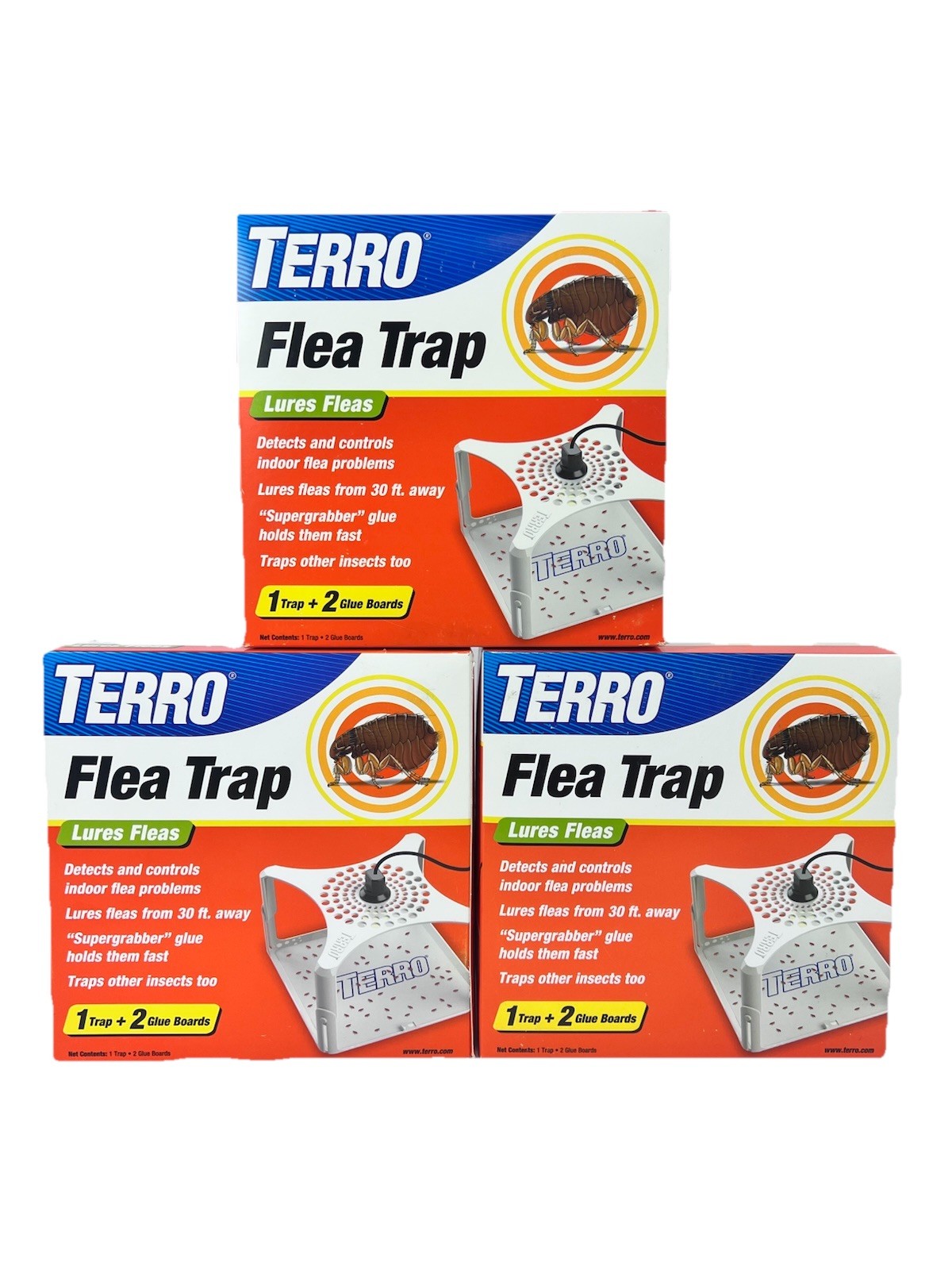 Terro Flea Trap Lure T230 Electric Indoor Insect Light Killer 3 Pack Lot Set