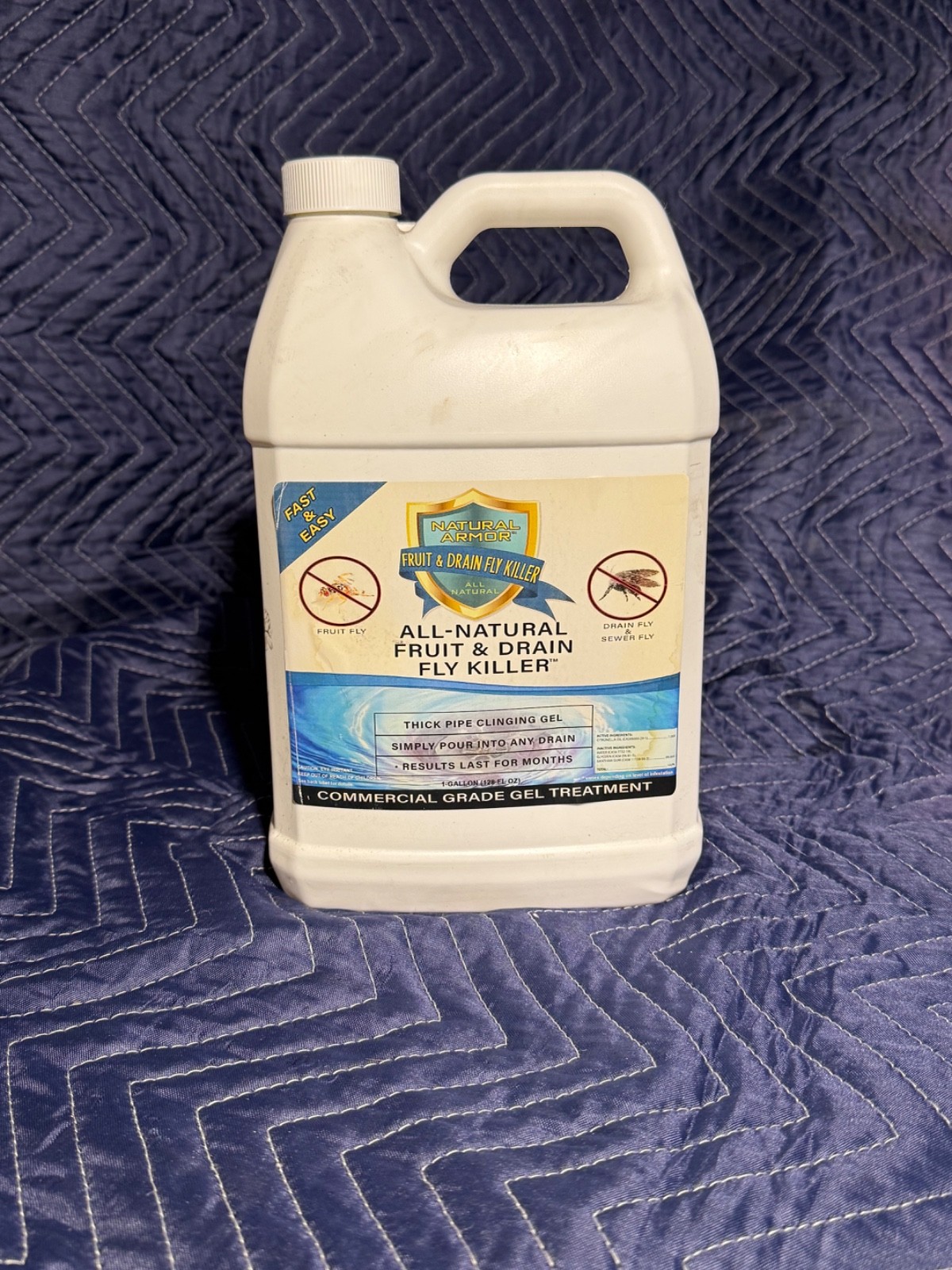 Fast-Acting 1 Gallon Fruit Fly & Drain Fly Killer – Non-Toxic Gel Treatment