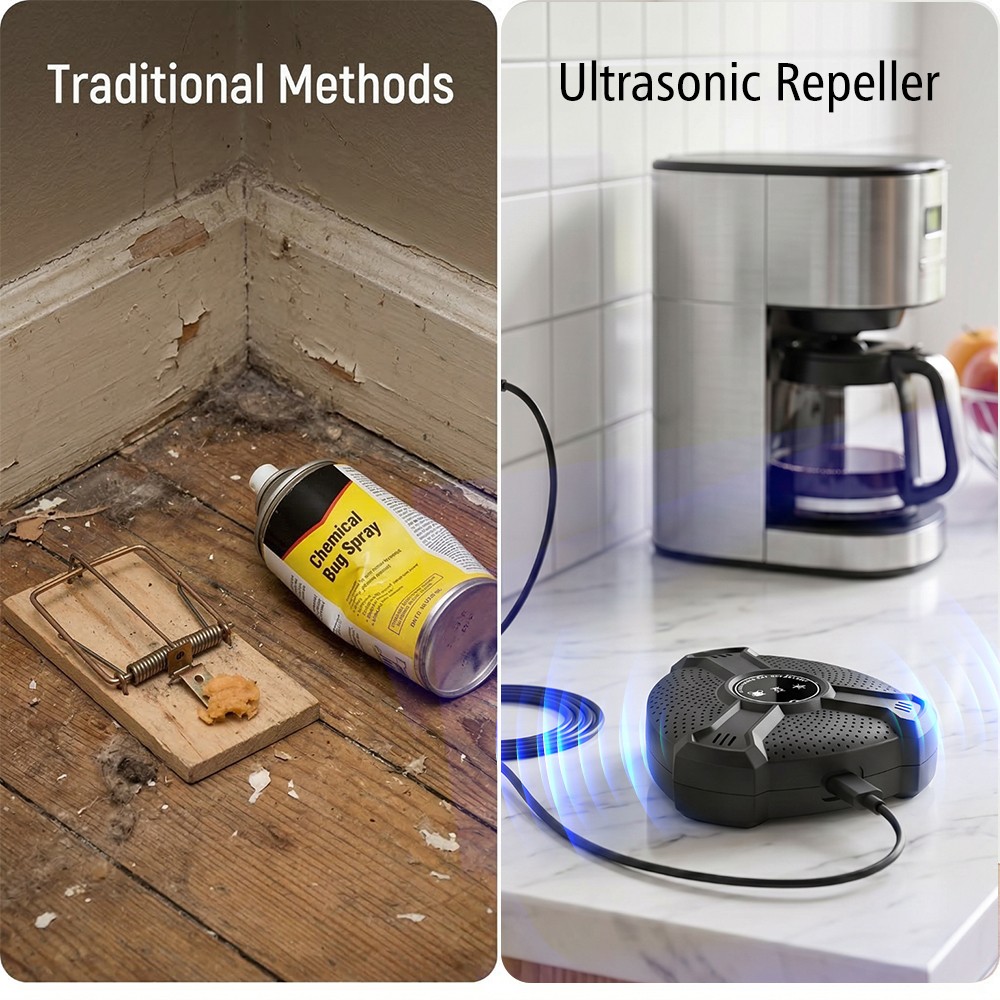 Electronic Ultrasonic Pest Insect Rodent Repeller Plug-In Mice Rat Cockroach Bug