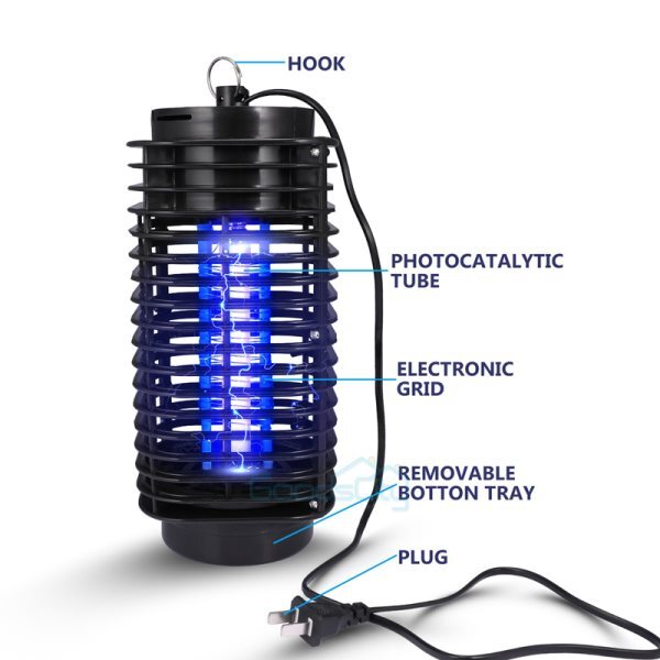 1~4PCS Electric Mosquito Insect Zapper Fly Bug Killer Trap LED Lamp Pest Control