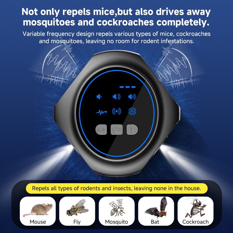 2PCS Rodent Repellent Mouse Repellent Indoor Ultrasonic Pest Repeller 4 Speakers