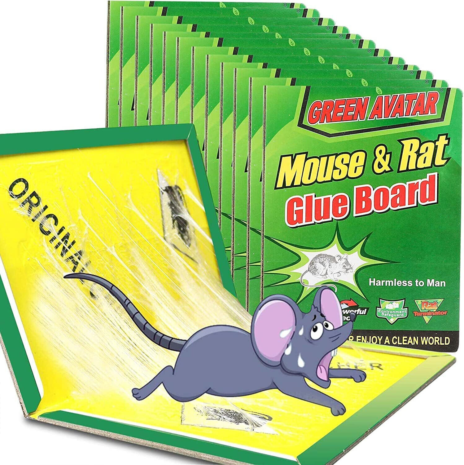 6 Pack Large Mice Mouse Glue Traps Rodent Catcher Rat Board Indoor Super Sticky