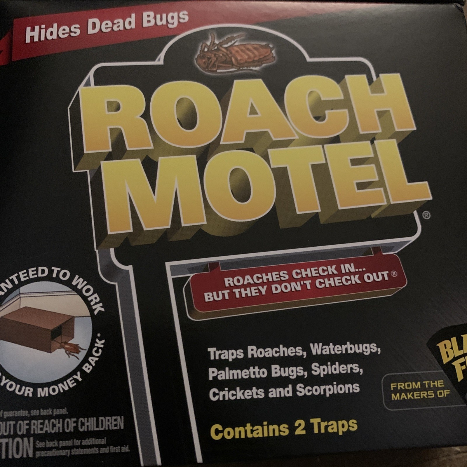 4 Boxes Black Flag Roach Motel Insect Traps (8 Traps)