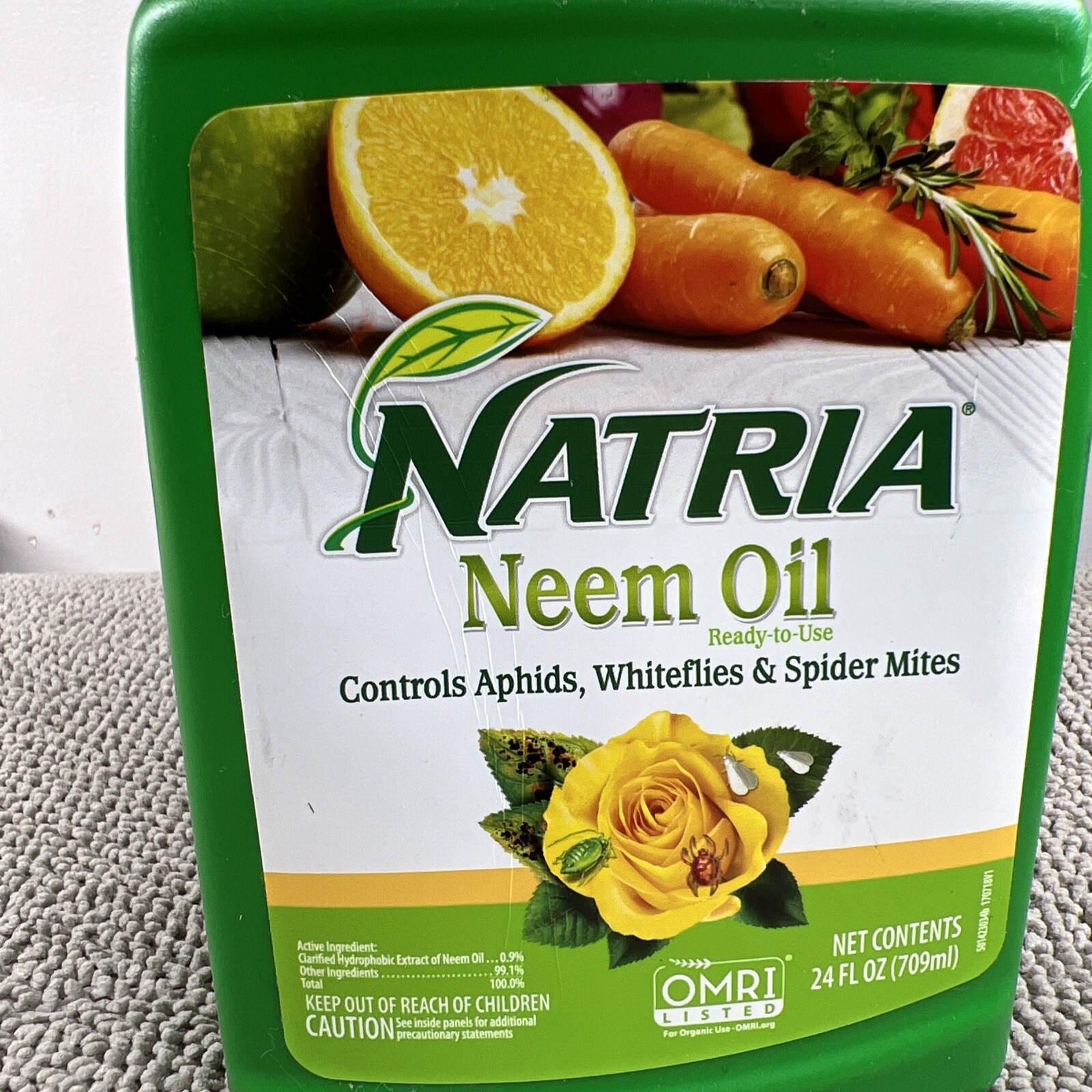 Organic Neem Oil Spray – Natural Insecticide & Plant Disease Control 24oz