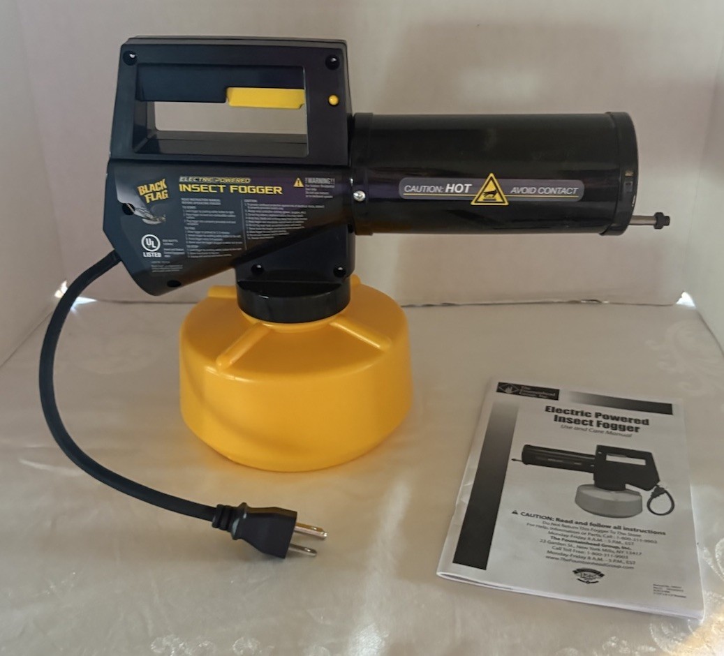 New Open Box Black Flag Electric Powered Insect Fogger Mosquito W/ Manual