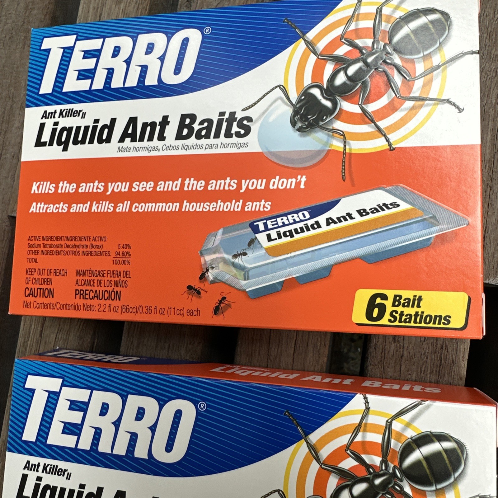 Lot TERRO Liquid ANT Killer Bait Kills Ants Set of 2 Packs NEW Sealed