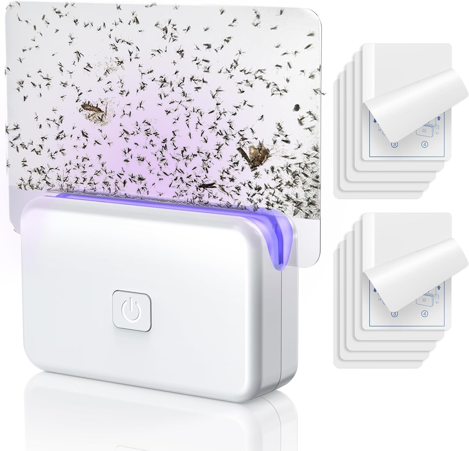 Fruit Fly Traps for Indoors (1 Device+10 Refills) Plug in Fly Trap for Gnats