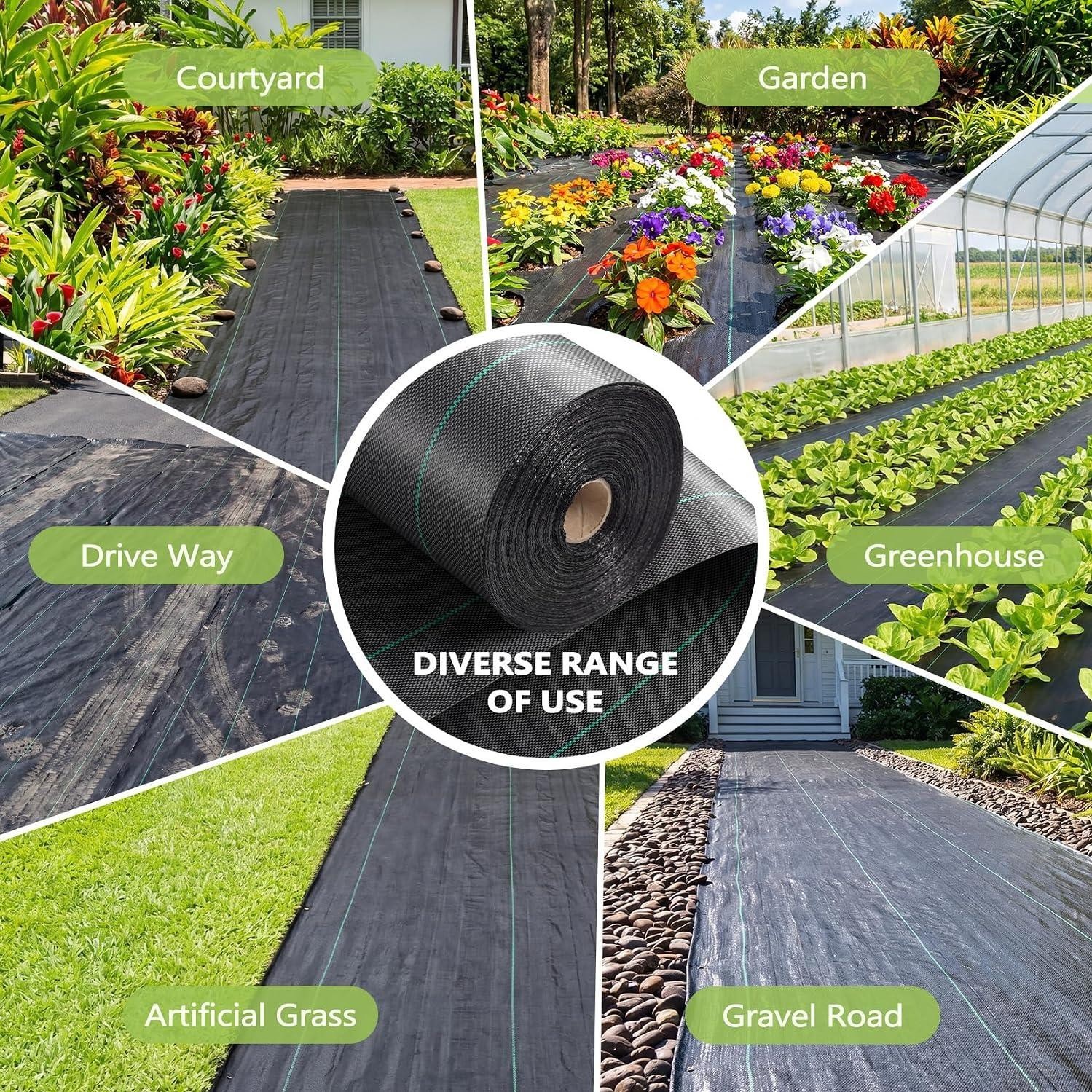 5oz Barrier Fabric 3ftx50ft Heavy Duty Landscape Fabric, Woven Garden