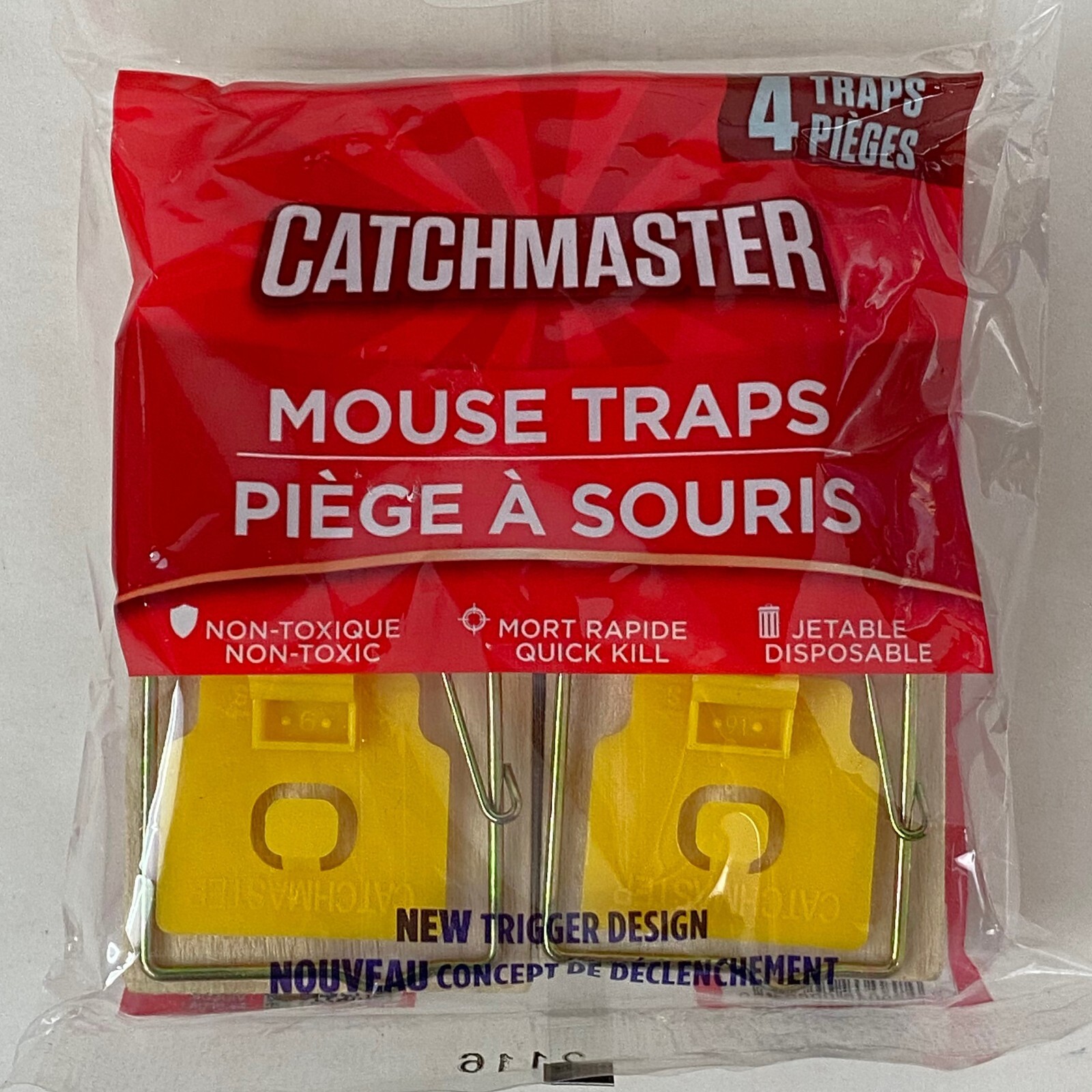 24-Count Catchmaster Mouse Traps Disposable Traditional Kiln-Dried Wood