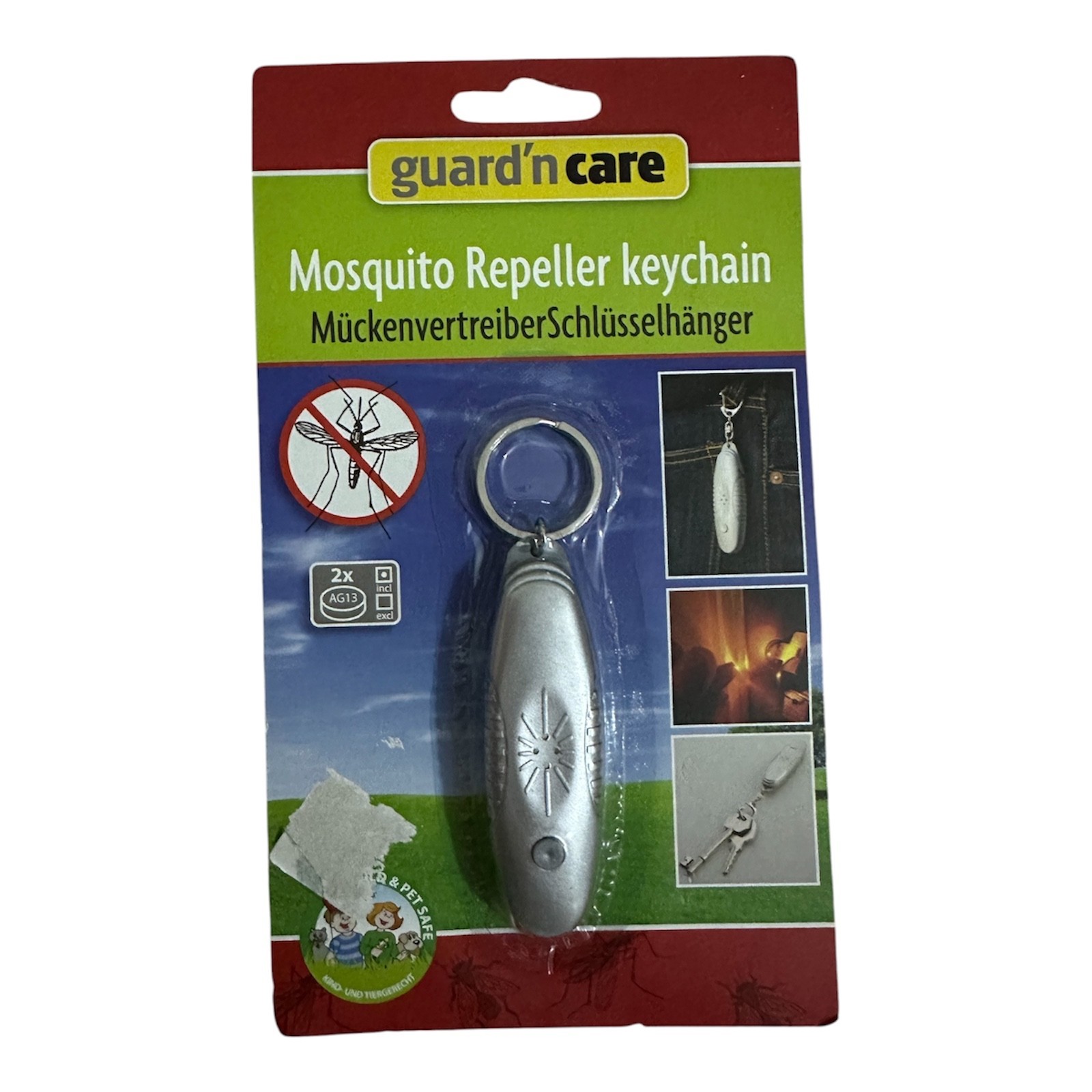 Guard ‘n Care Electronic Mosquito Repeller Keychain Ultrasonic Insect Reject