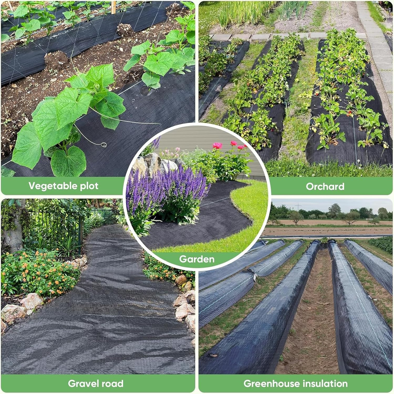 Weed Barrier Fabric 3.2oz Heavy Duty Woven Polypropylene Landscape Ground Cover