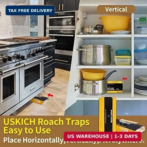 20 Pack Roach Traps, Cockroach Traps Indoor Home, Glue Roach Traps, Child & Pets