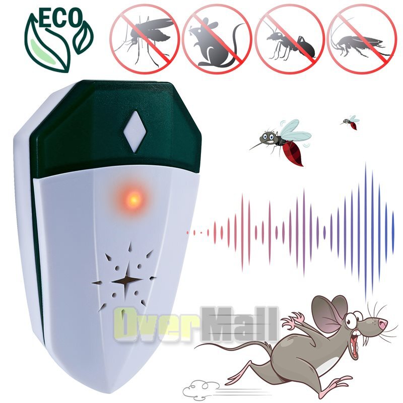 6x Electronic Pest Reject Control Ultrasonic Plug-in Repeller Bug Rat Roaches US