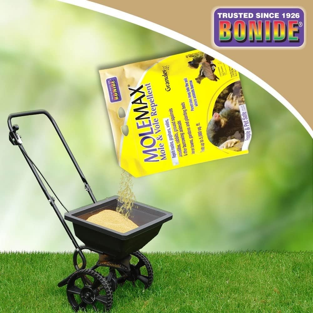Ready-to-Use MOLEMAX Mole & Vole Repellent Granules – 10 lbs for Safe Gardens