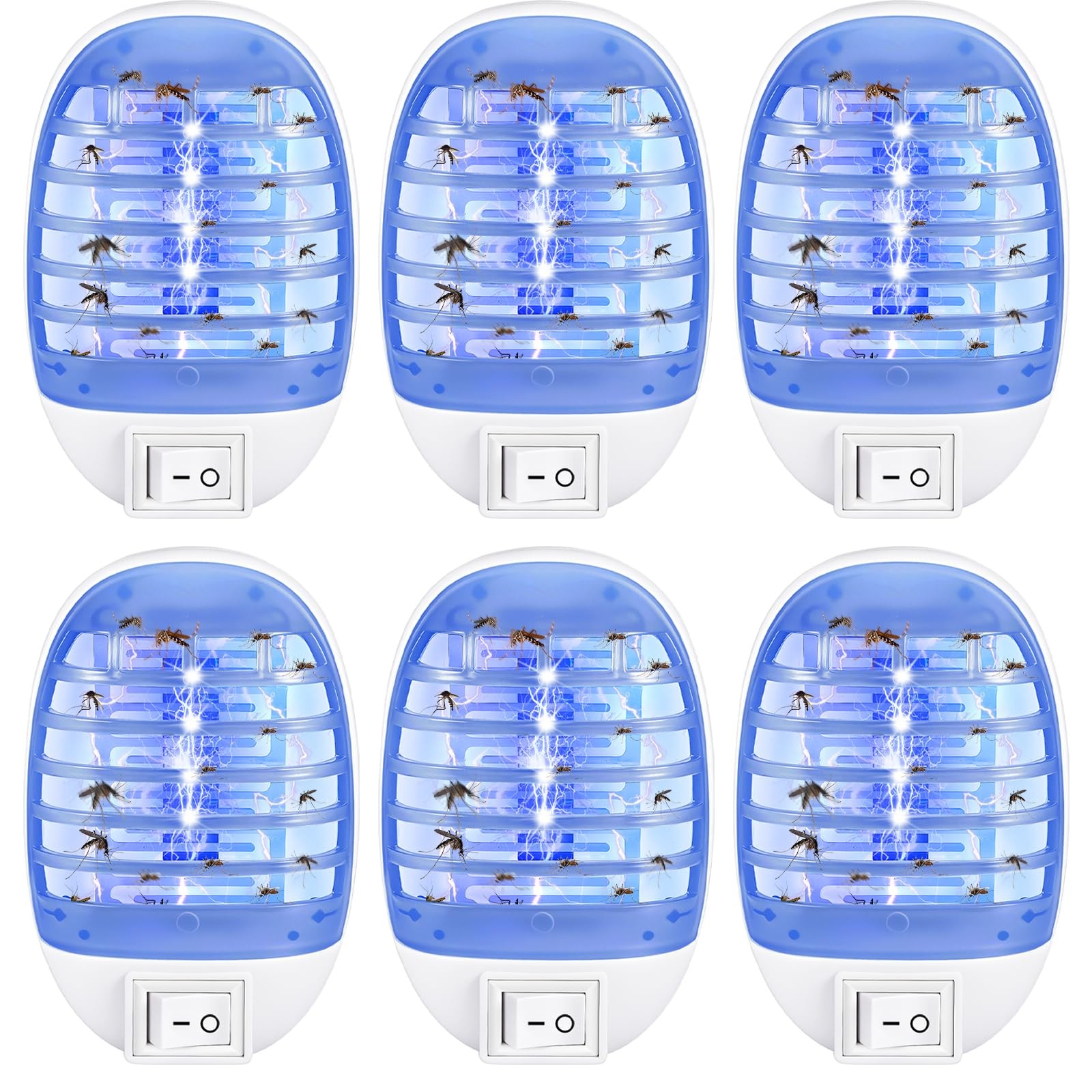 6 Pack Bug Zapper Indoor Plug in – Powerful Electric Insect Trap for Flying B…